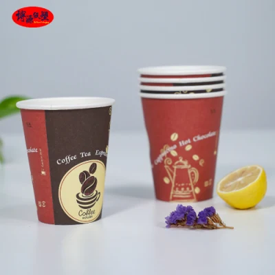 China-Hersteller maßgeschneiderte Einweg-Pappbecher für Kaffee / Espresso / Americano / Macchiato / Cappuccino